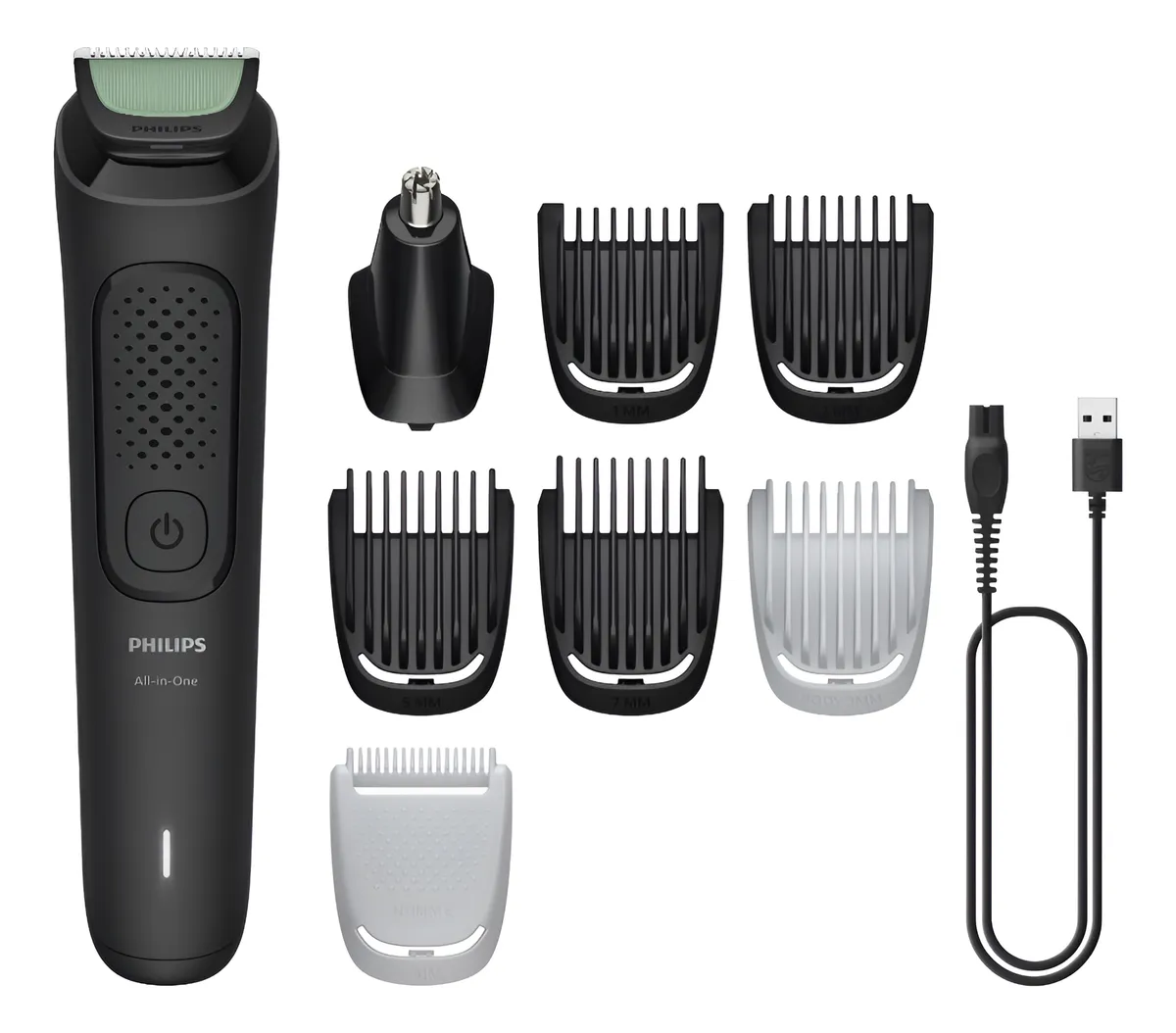 Aparador De Pelos Multigroom 8 Em 1 Mg3917/15 Philips Preto 127/220v