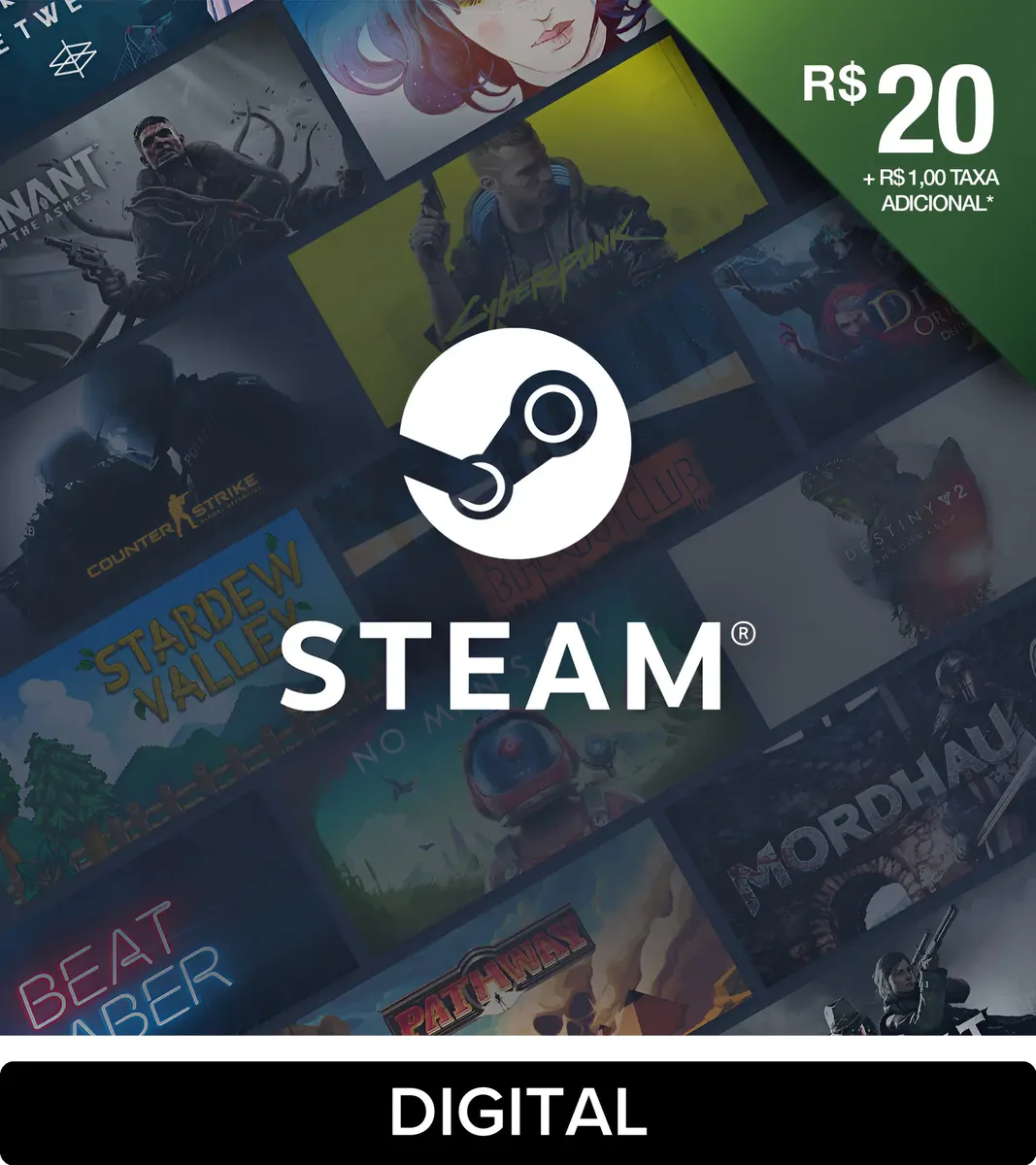 Gift card Steam R$20 (Digital)