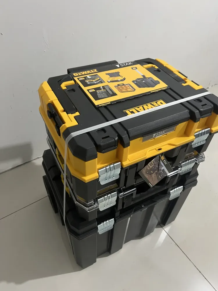 Deto４箱セット Caixa de ferramentas Dewalt Tstak Dwst60404, 3 peças, amarela