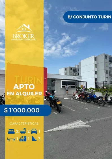 Se Alquila Apto En Conjunto Turín