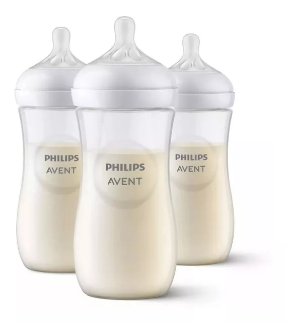 Philips Avent - Biberones naturales de 9 onzas, paquete de 3, color azul :  Bebés 