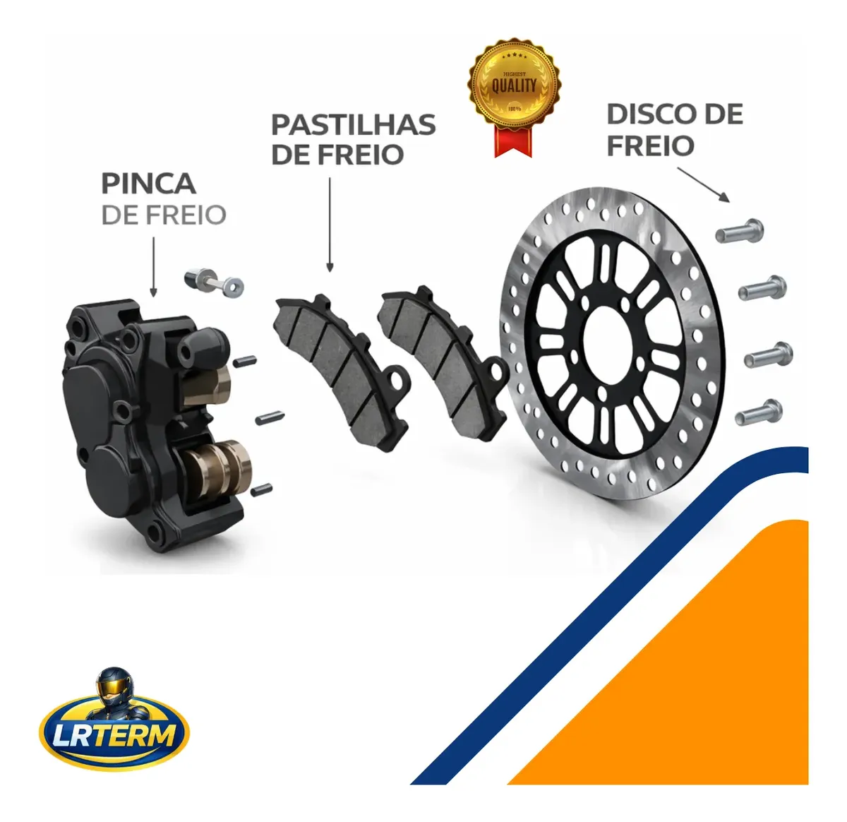 Disco Freio Dianteiro + Pastilha Titan Fan Cg 160 2018/2024