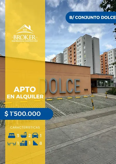 Se Alquila Apto En Conjunto Dolce Palmira