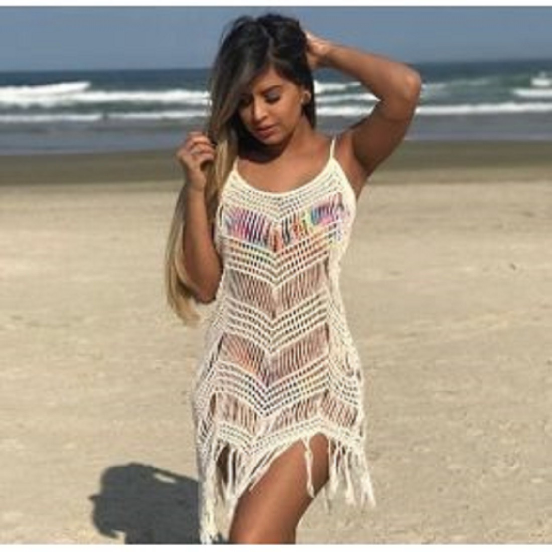 Saida De Praia Com Franja Saida De Praia Com Franja