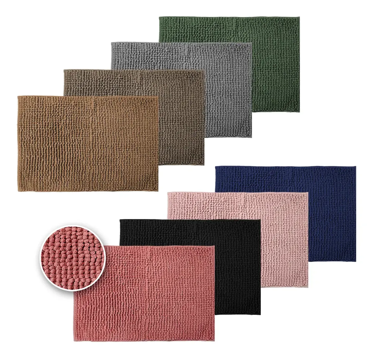 Kit 4 Tapetes De Banheiro 40x60 Antiderrapante Bolinha Macio