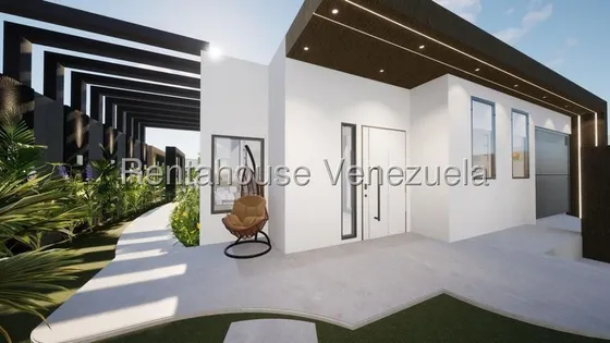 Casa  En Obra Gris Con Construccion Moderna Y Minimalista, Pozo Propio  420 Mts Terreno  Venta  Trigal Norte Valencia Carabobo Leida Falcon Lf25-19974