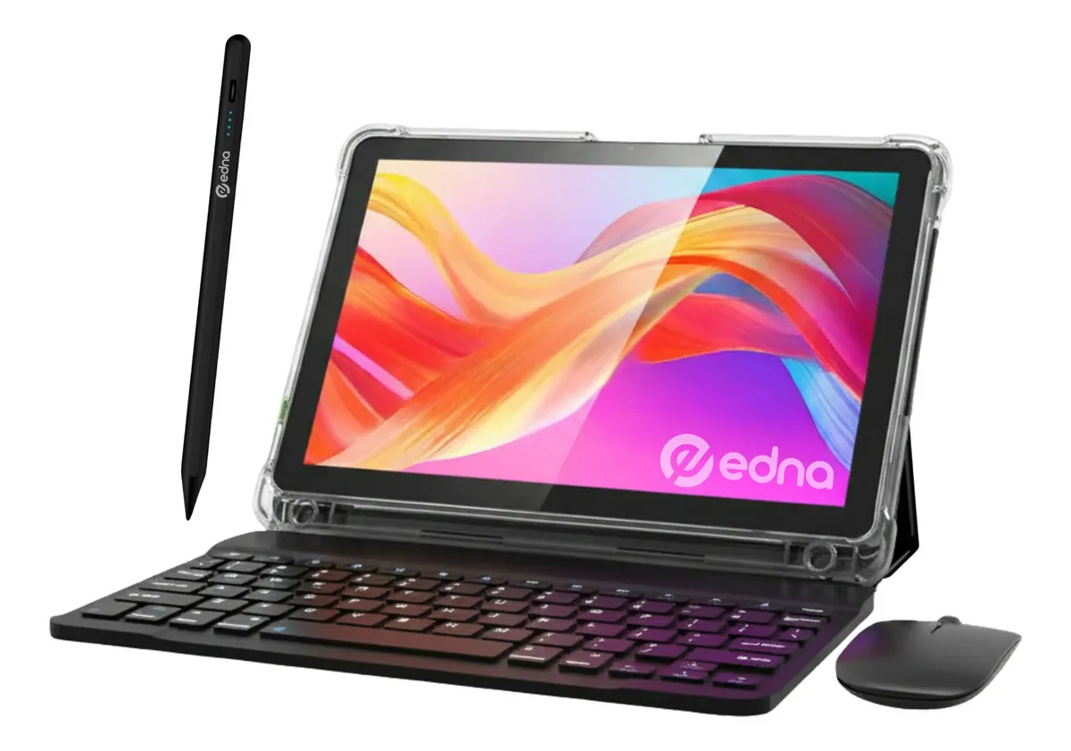 Tablet Edna Studio Pro 10 Pulgadas / 4gb Ram 128gb Almacenamiento Procesador Octa-core, Android 16 / Incluye Teclado Y Mouse Inalámbrico, Fu