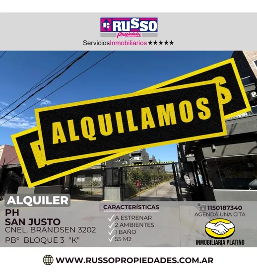 Alquiler Departamento A Estrenar De 2 Ambientes Con Patio