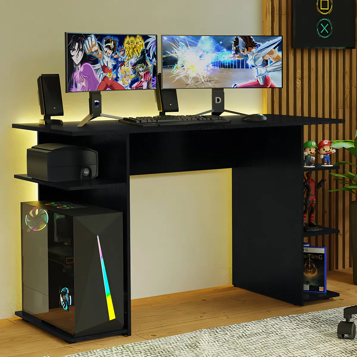 Escritorio Gamer Moderno Madesa Para Pc Y Consola