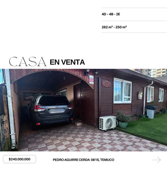 Casa En Venta Pedro Aguirre Cerda, Temuco