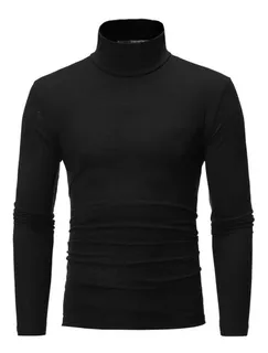 Buzo cuello tortuga negro hombre hotsell