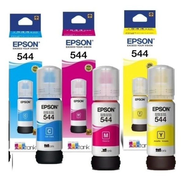 Kit 3 Tintas Epson T544 Ecotank T544 L3110 L3150 L5190 Meses Sin Intereses 5144