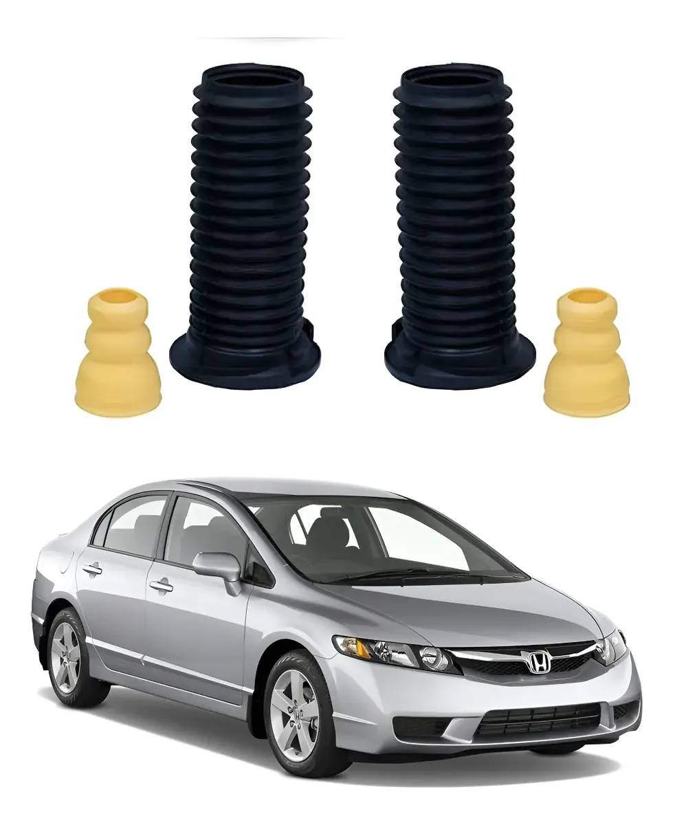 Par Batente Coifa Amortecedor Dianteiro New Civic 2007-2011