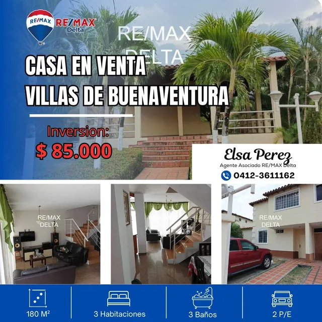 Casa En Venta  Conj. Residencial Villas De Buenaventura, Guarenas. 