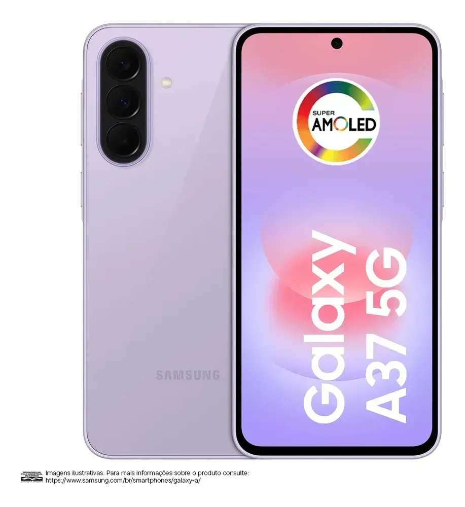 Celular Samsung Galaxy A37 5G 256GB, 8GB RAM, Câmera 50MP