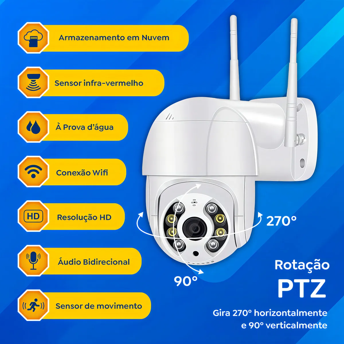 Kit 2câmera Ip Icsee Prova D'água Infravermelho Externa Wifi - HW - Imagem 3