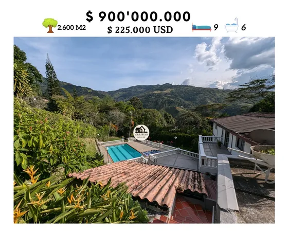 Finca Ideal Para Inversión Cerca Al Parque De Copacabana. Finca Grande. Finca Para Familia Grande. Finca Para Rentas Cortas. Finca Económica Para Rentas. 