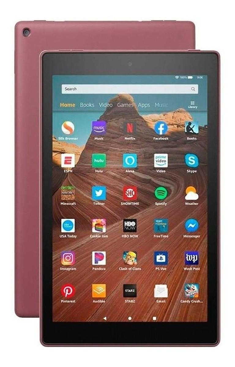 Tablet Amazon Fire Hd 10 2019 Kfmawi 101 64gb Plum Con 2gb De Memoria