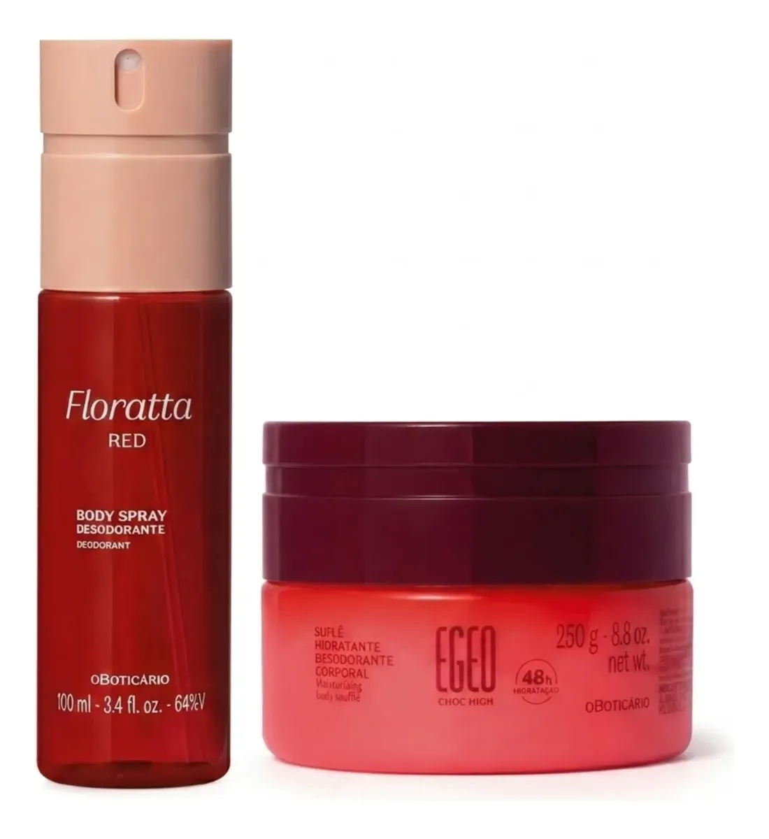Combo: Floratta Red Body Spray + Egeo Choc High Suflê