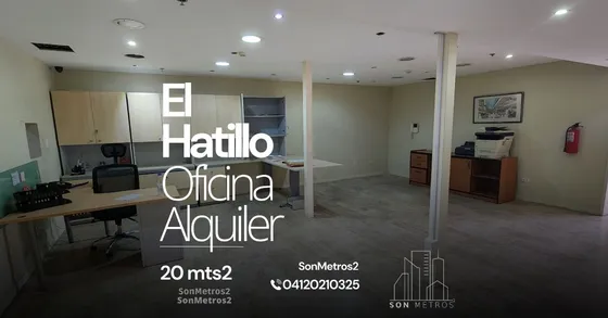 Oficina Amoblada Alquiler Cc Paseo El Hatillo 20 Mts2 Sonmetros2