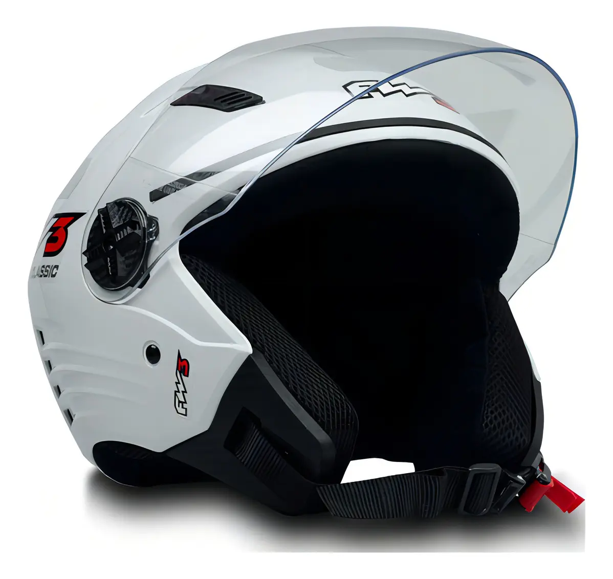Capacete Fw3 Para Moto X Open Classic Tamanho 60 Cor Branco — foto 4