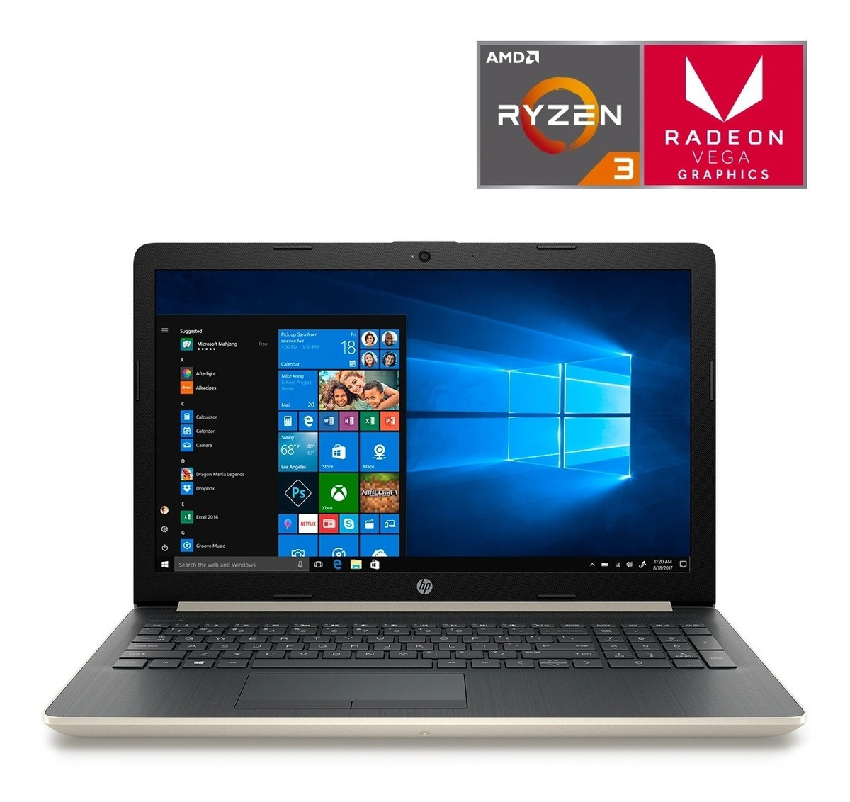 Laptop Hp Ryzen 3 3.4ghz 8gb Ram 256gb Ssd Maletín Antivirus | Mercado