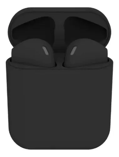 Auriculares intraurales inalámbricos Bluetooth 5.0 I12 Tws Macaron, color negro