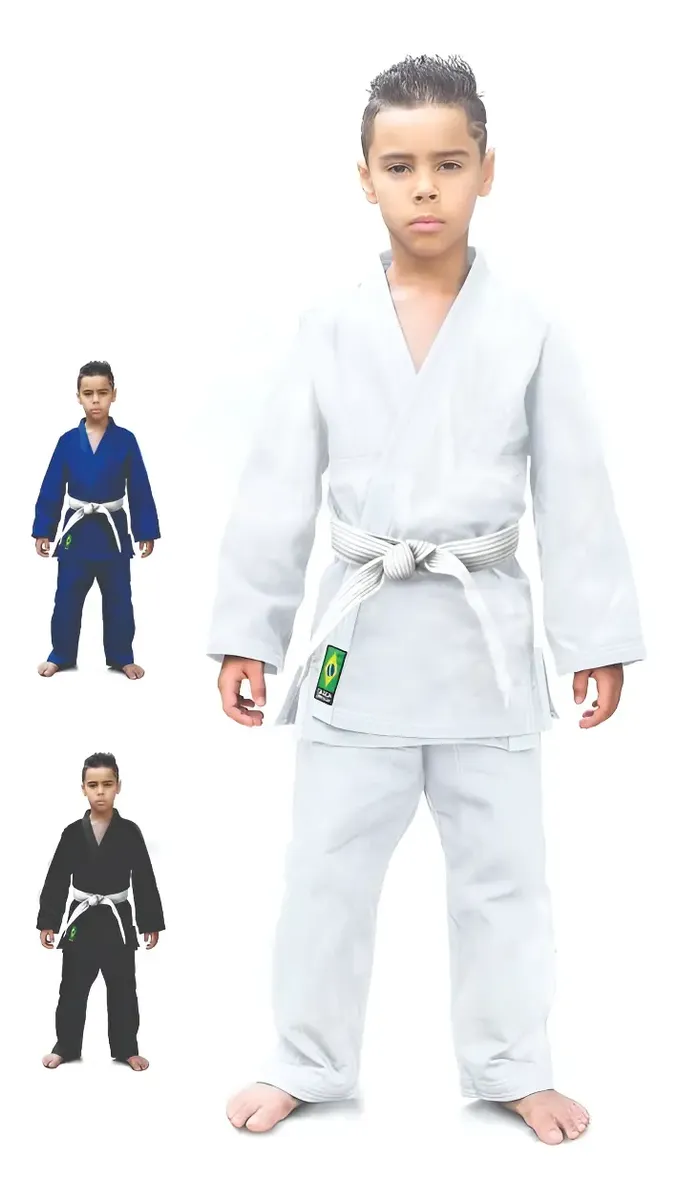 Kimono Infantil Liso Jiu-Jitsu/Judô Iniciante + Faixa Grátis