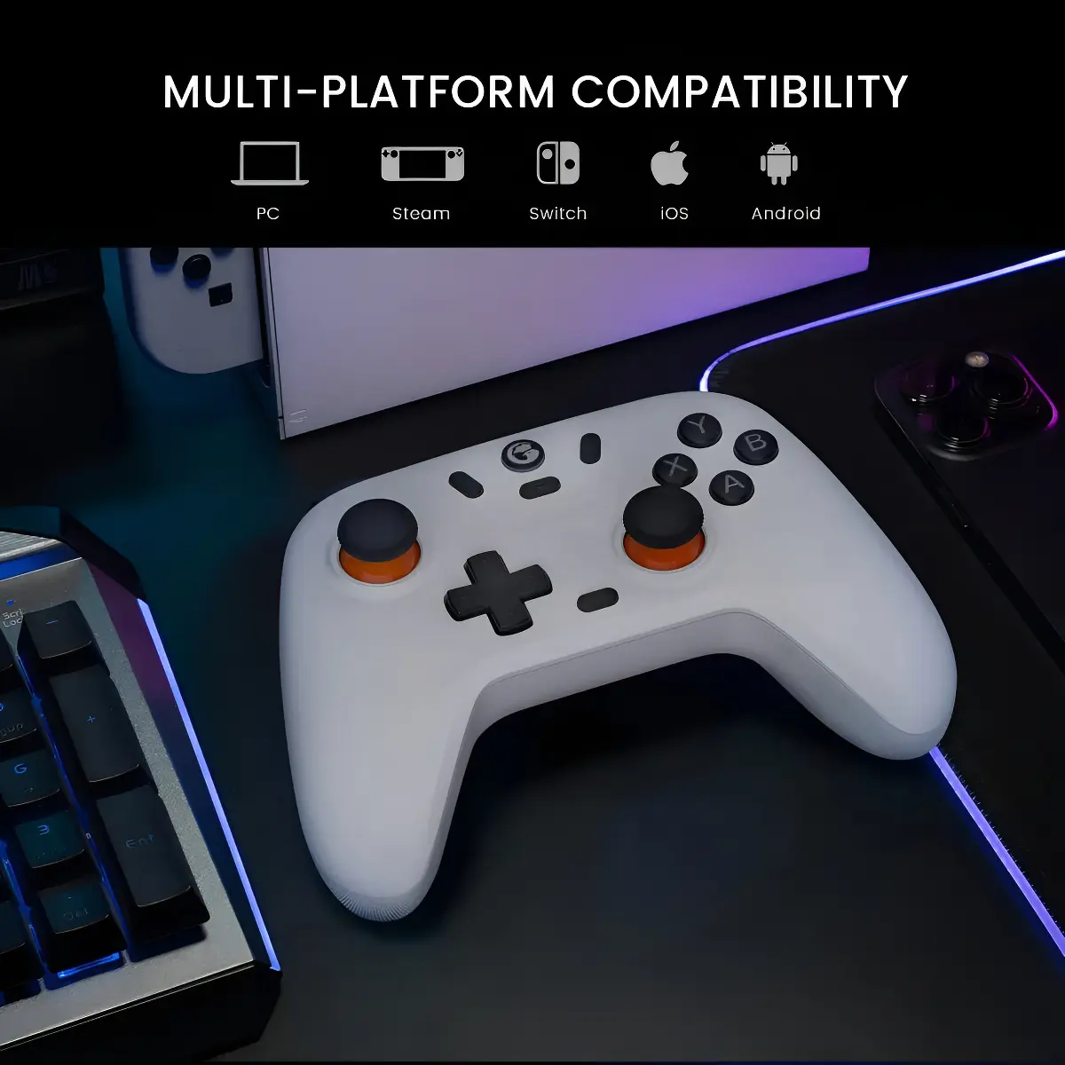 Gamesir T4 Nova Lite - Gamepad sem fio para PC/Ns, cor roxa, espaço, roxo