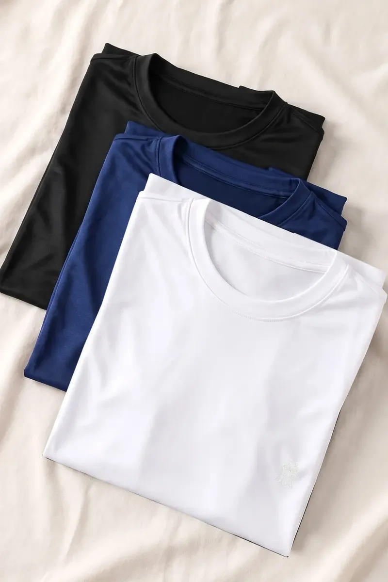 Kit 3 Camisetas Esportivas Basicas Polo Wear