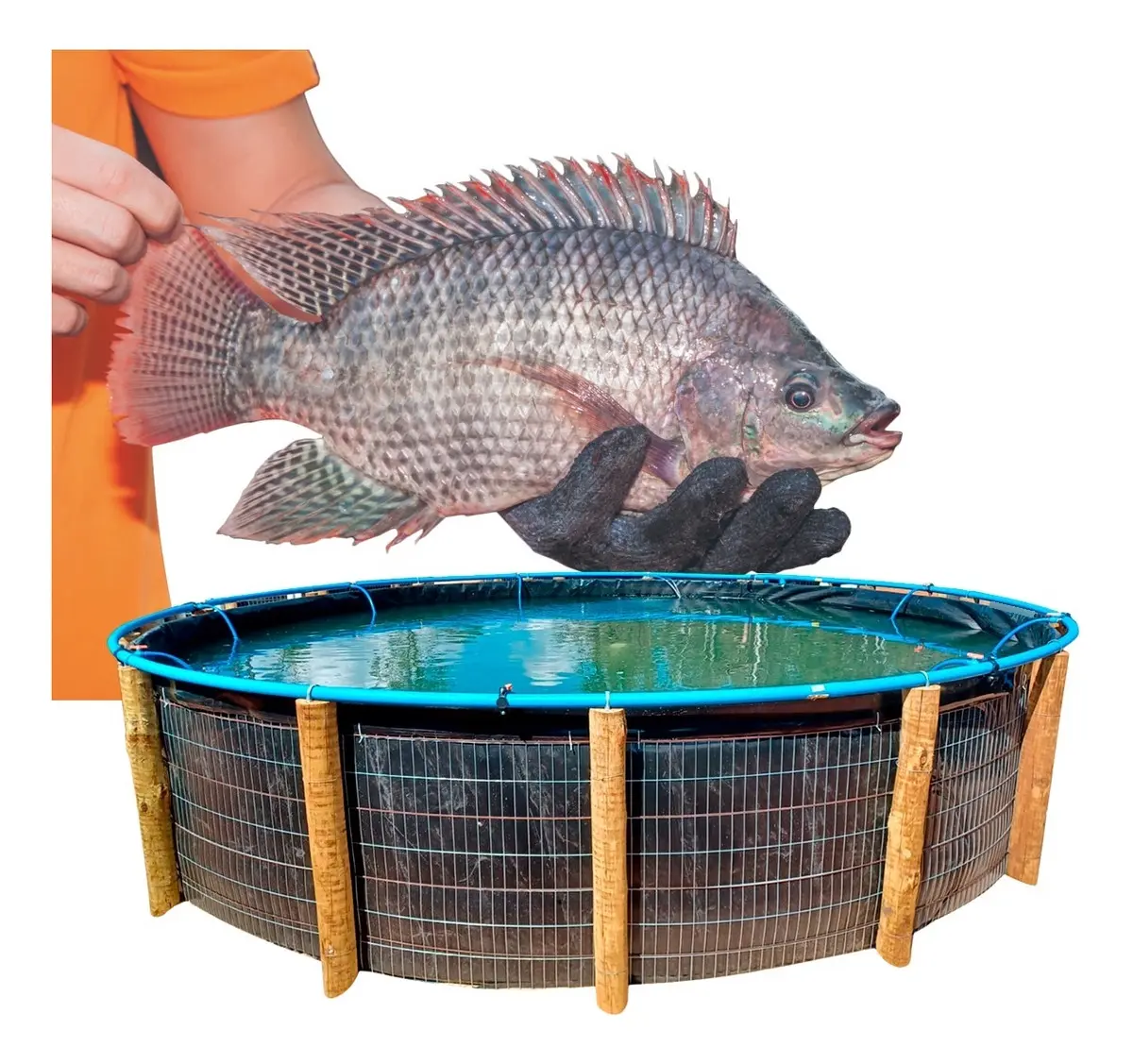 Tanque Circular Geomembrana Pead 0,8mm / 6500 Litros