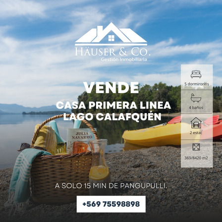 Espectacular Casa Primera Linea Orilla Lago Calafquén Espectacular Casa Primera Linea Orilla Lago Calafquén