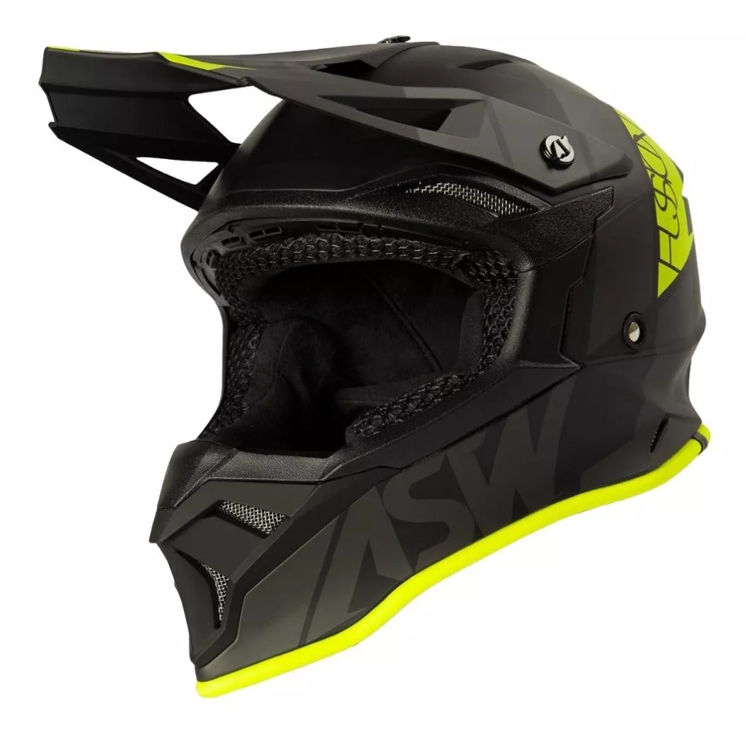 Imagem 1 de 5 de Capacete Asw Fusion Seecker 2.0 Preto/fluor Motocross Trilha