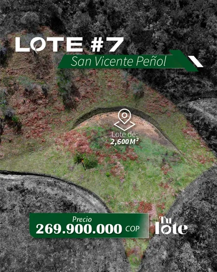 Lote Native #7 - San Vicente Ferrer- 2,616 M² - $269m