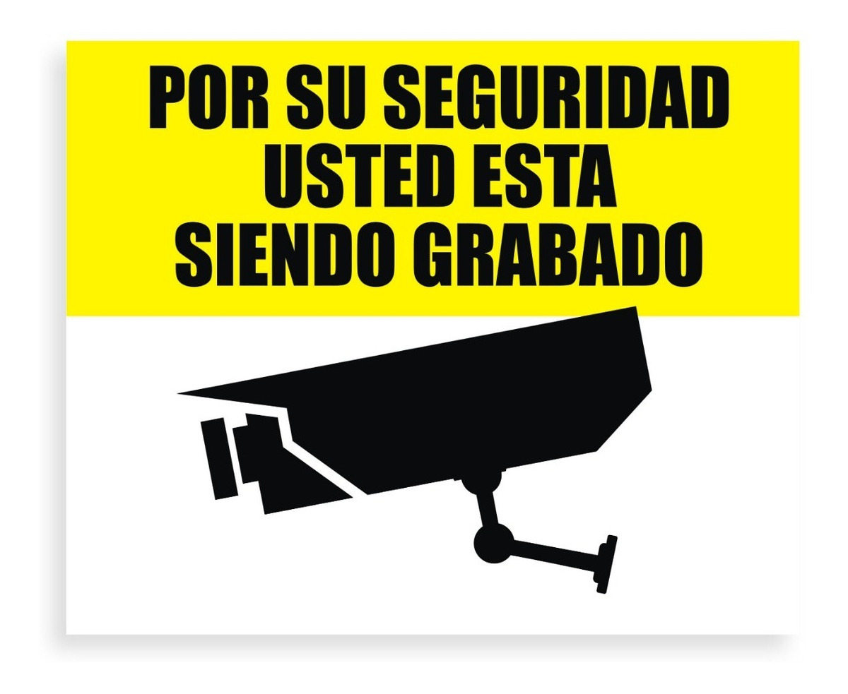 Se alizacion Industrial Usted Esta Siendo Grabado MercadoLibre se-alizacion-industrial-usted-esta-siendo-grabado-mercadolibre