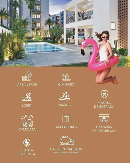 Torre  Area Social Y Piscina Gurabo Santiago
