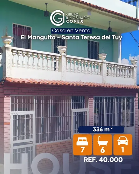 Se Vende Casa 336m2 7h/6b/1p Manguito Santa Teresa Del Tuy 2901