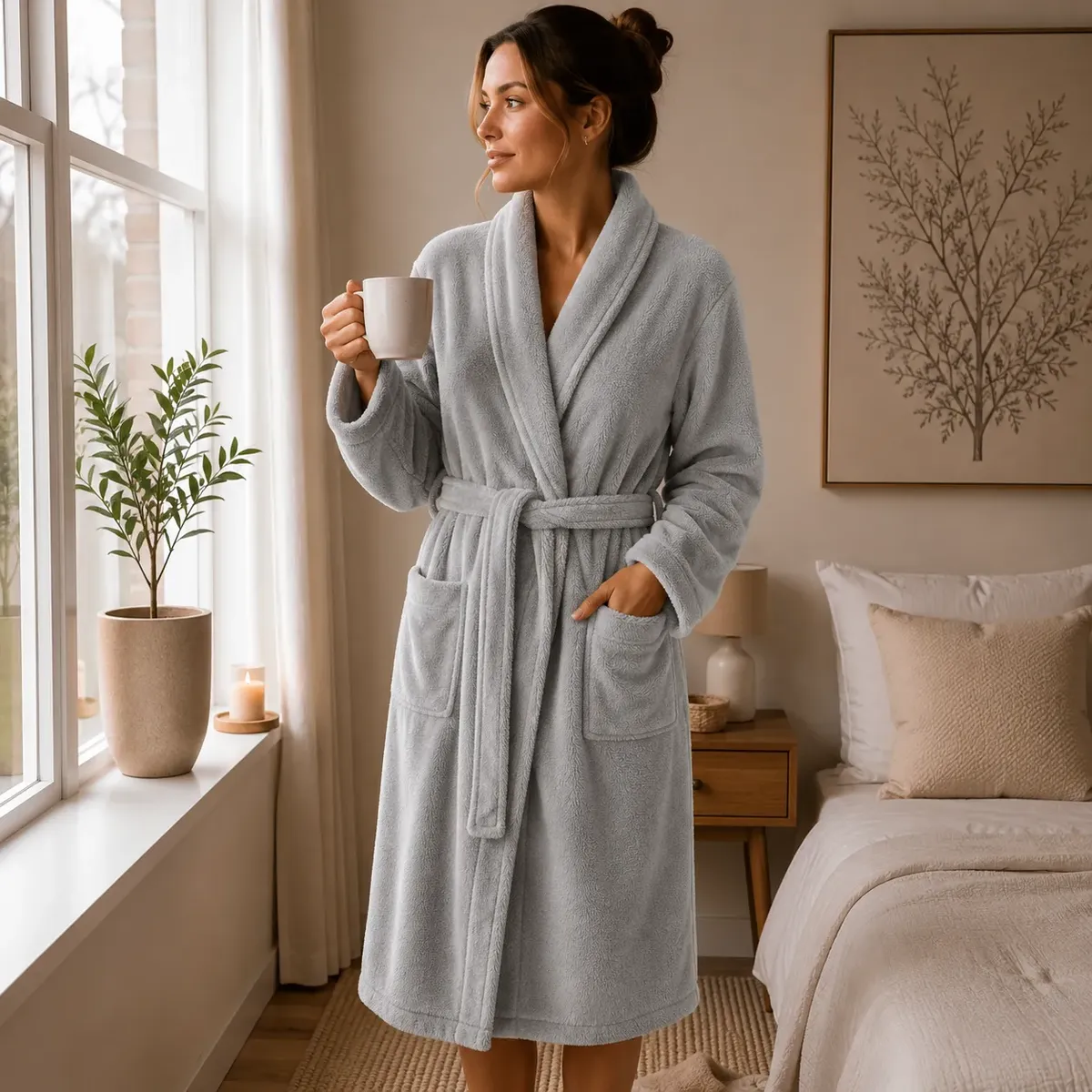 Roupão Premium Microfibra Antialérgico Inverno Frio