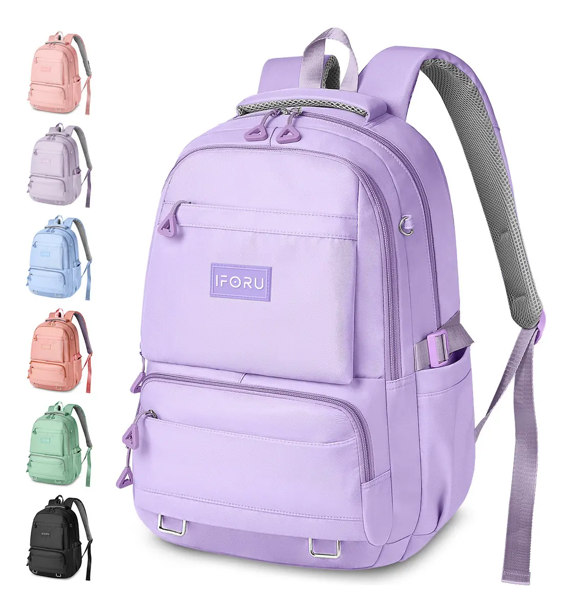 Mochila Antirrobo IFORU Violeta para Laptop 15.6 pulgadas 30L Impermeable