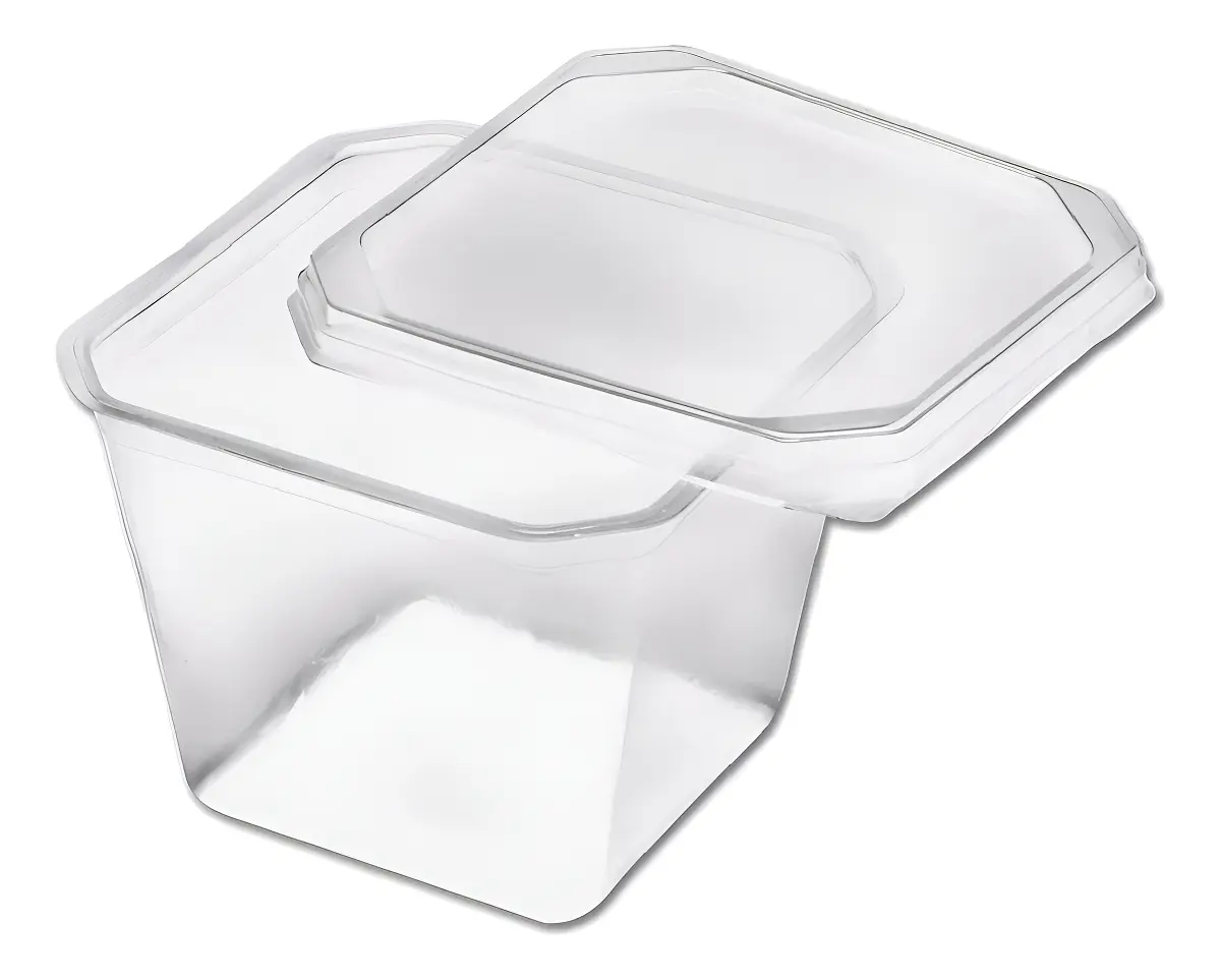 Potes Plásticos Prafesta 250ml Microondas Freezer 100un Quadrados
