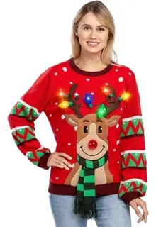 Sudaderas navideñas con luces sale