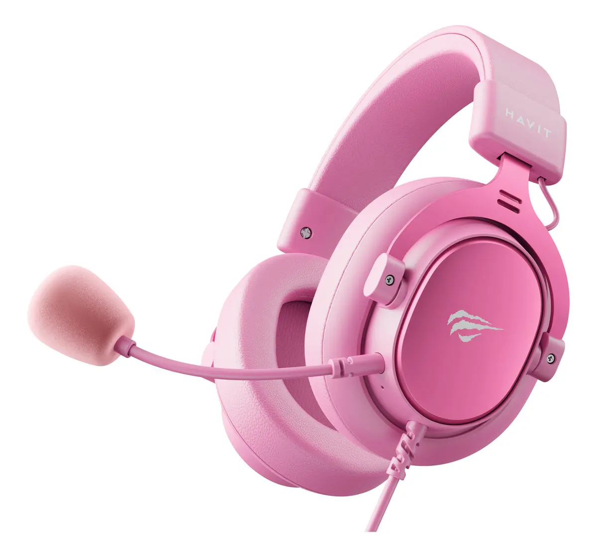 Headset Gamer Havit H2015se Drivers 53mm Microfone Removivel Rosa — foto 4