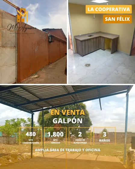 Galpón En Venta, Sector La Cooperativa, Av. Centurión, San Félix