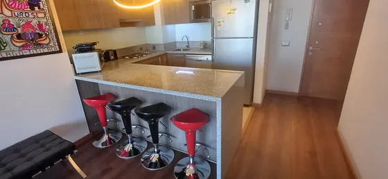 Excelente Departamento Amoblado,cerca Metro Pedro De Valdivi