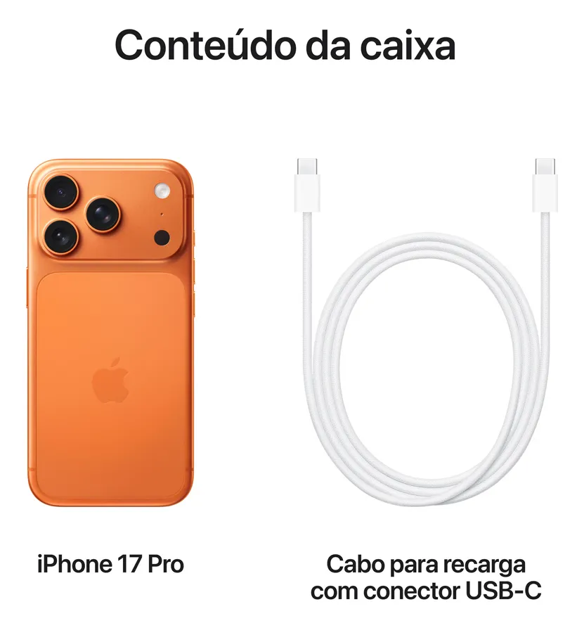 Imagem adicional 7 do item Apple iPhone 17 Pro A3522 eSIM 1TB 12GB RAM de 6.3" 48+48+48MP 18MP - Cosmic Orange