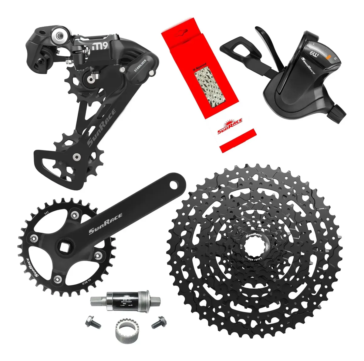 Grupo RELAÇÃO para bike Absolute Wild 2 1x12v K7 11/50 Coroa 34d Corrente Kmc !