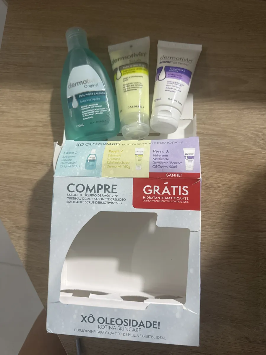 Kit Dermotivin Sabonete + Scrub + Hidra Benzac