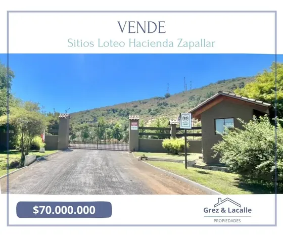 Se Vende Sitio En Loteo Hacienda De Zapallar
