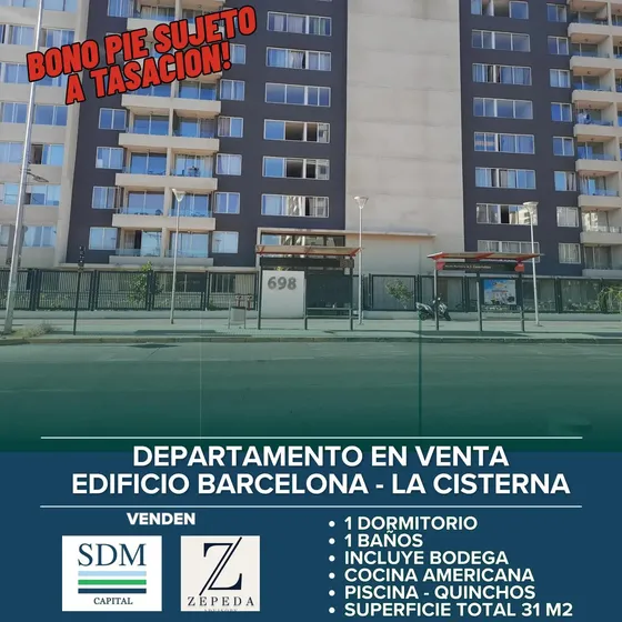 Departamento 1d1b Posibilidad Bono Pie La Cisterna