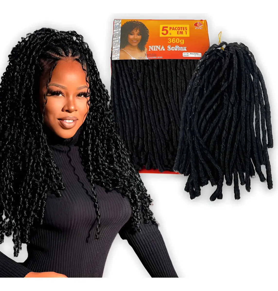 Aplique de Cabelo Nina Softex African Beauty